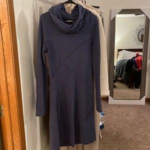 Blue sweater dress